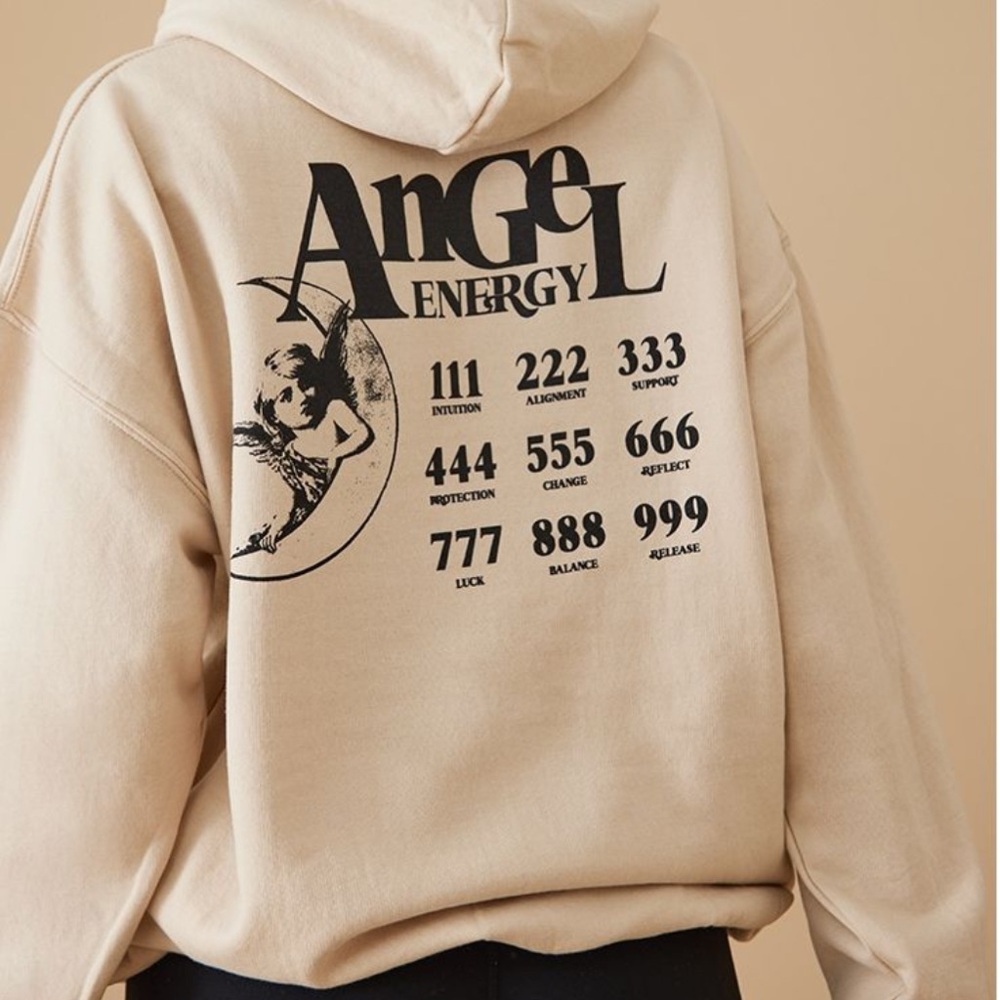 Beige Angel Energy Hoodie